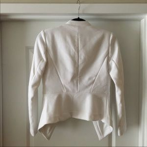 Banana Republic white structured open front jacket
